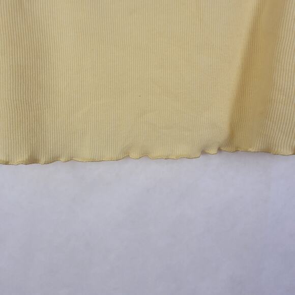 Colsie butter yellow lace trim lettuce hem tank size XL Y2K pastel - Picture 5 of 8